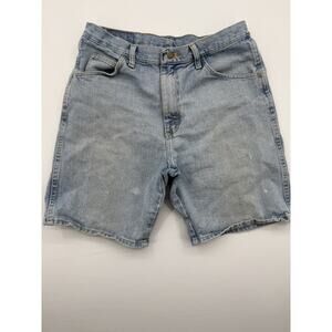 Vtg Wrangler Jhorts Mens 32 Blue Denim Baggy Skater Faded Charcoal Y2K Grung